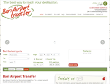 Tablet Screenshot of bariairporttransfer.com